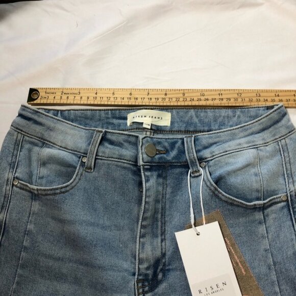 Risen Los Angeles womens super wide leg 11/30 light wash jeans NEW super soft - Picture 5 of 13